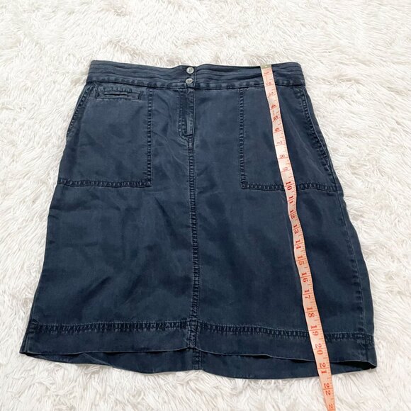 Women J Jill A Line Denim-Like Knee Length Skirts in Denim Blue Size 8 - Picture 4 of 8